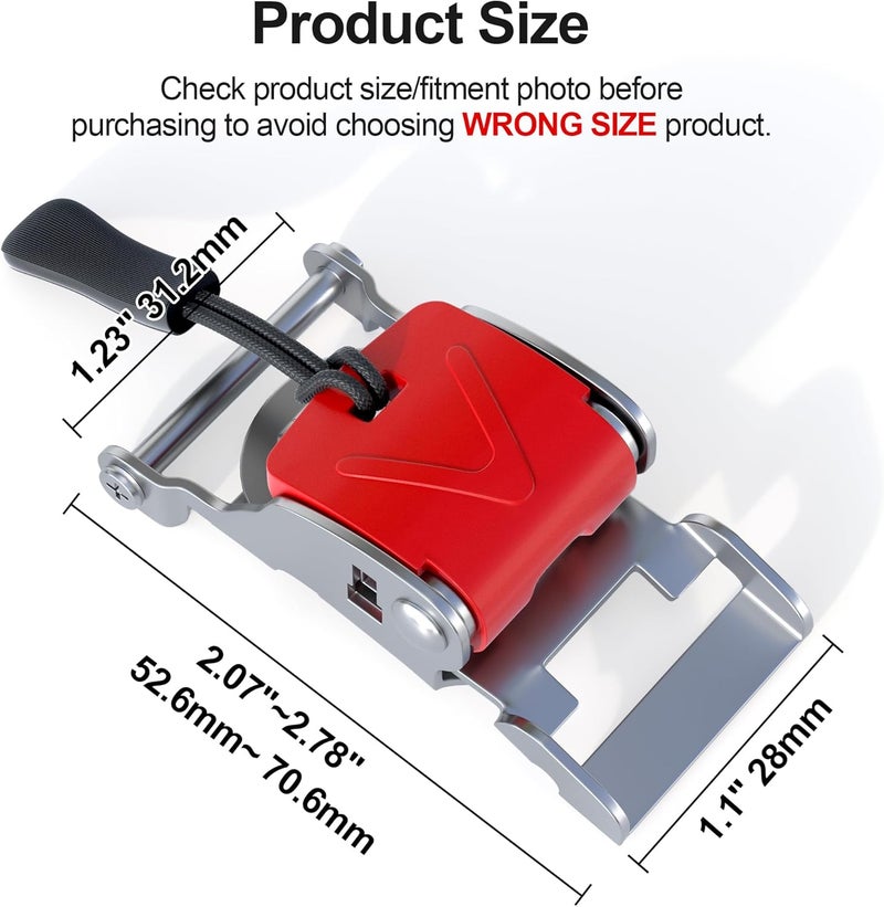 JAGASOL Light Weight Helmet Quick Release Buckle Kit for Motorcycle Helmet, Stainless Steel Motorcycle Helmet Accessories, Helmet Chin Strap Replace D-RING Helmets Up to 1", Max tensile strength 1742N - Image 3